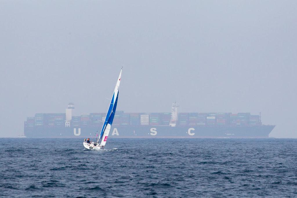 Michel Desjoyeaux, skipper du Figaro TBS, lors de la 4eme etape de la Solitaire du Figaro-Eric Bompard cachemire © Alexis Courcoux